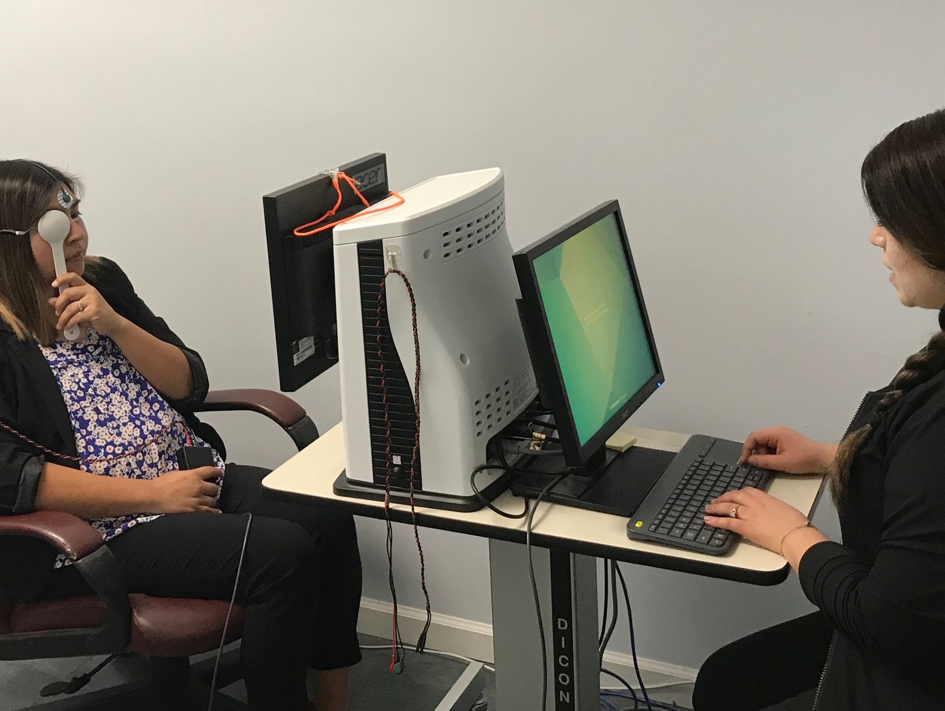 A testing room in the clinical suite