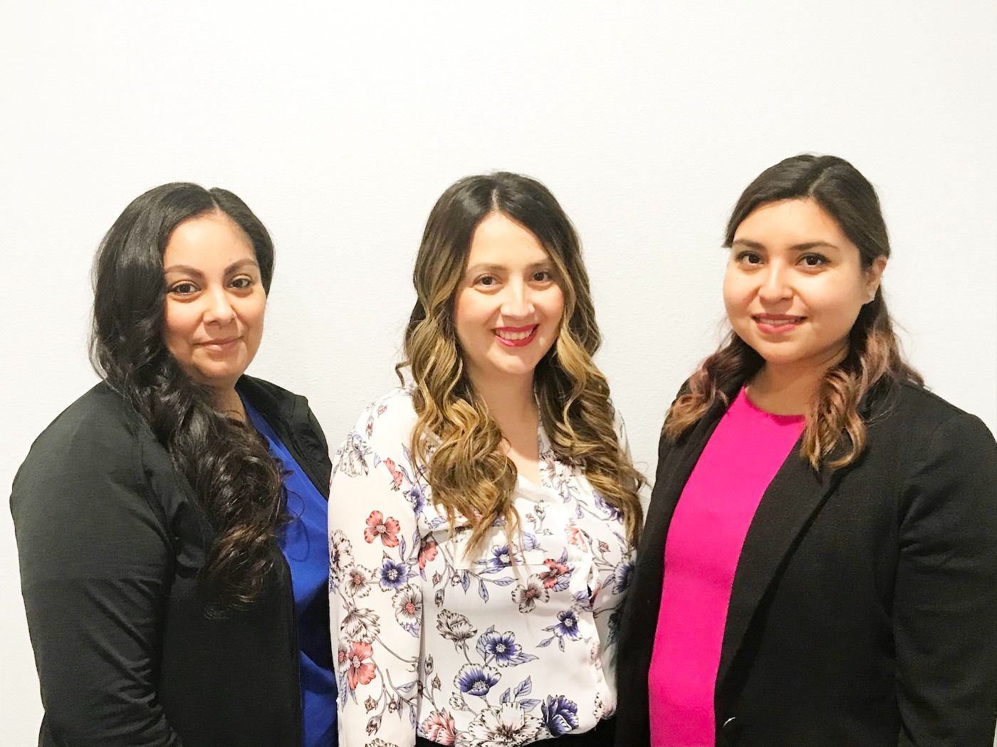 Three members of the front office team at Vision Center of Santa Maria